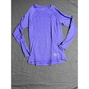 Everlast Sport Activewear Top Women Medium Purple Good Long Sleeve Heathered